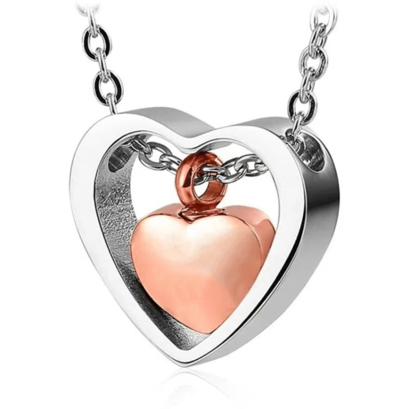 Love Heart Pendant Necklace Ashes Box Memorial Urn Pendant Openable Long-Lasting Necklace Ashes Case Holder Durable