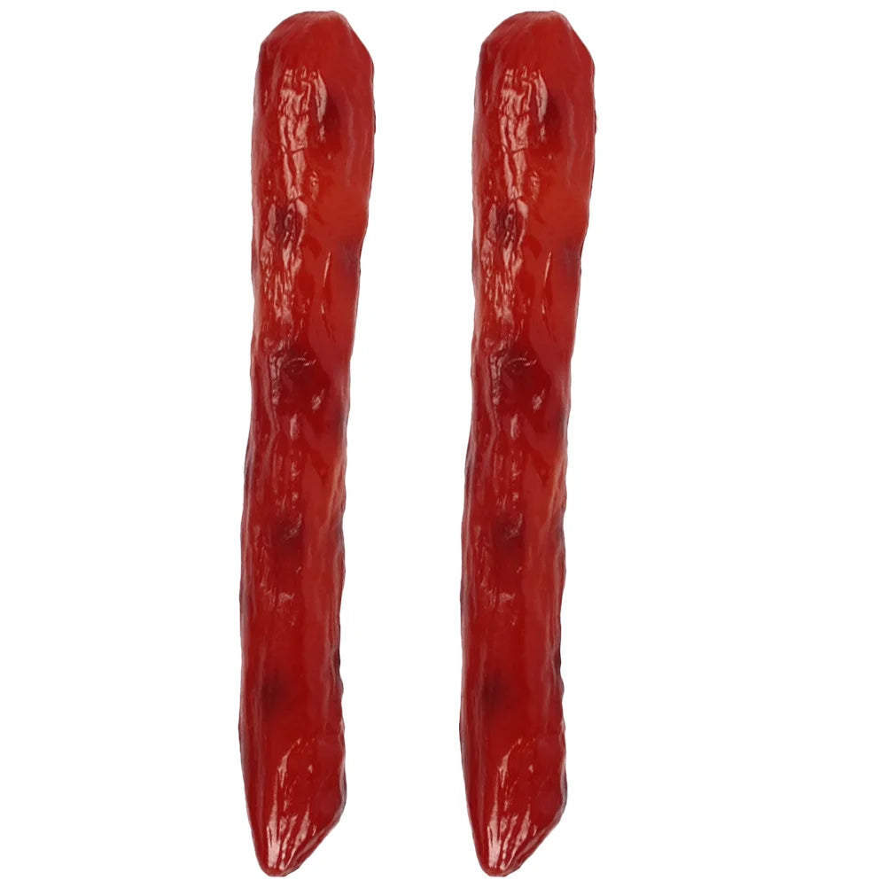 2 Pcs Simulated Sausage Food Model Toy Photo Props Artificial Toys Bratwurst Fake Beef Dogs Lifelike Realistic