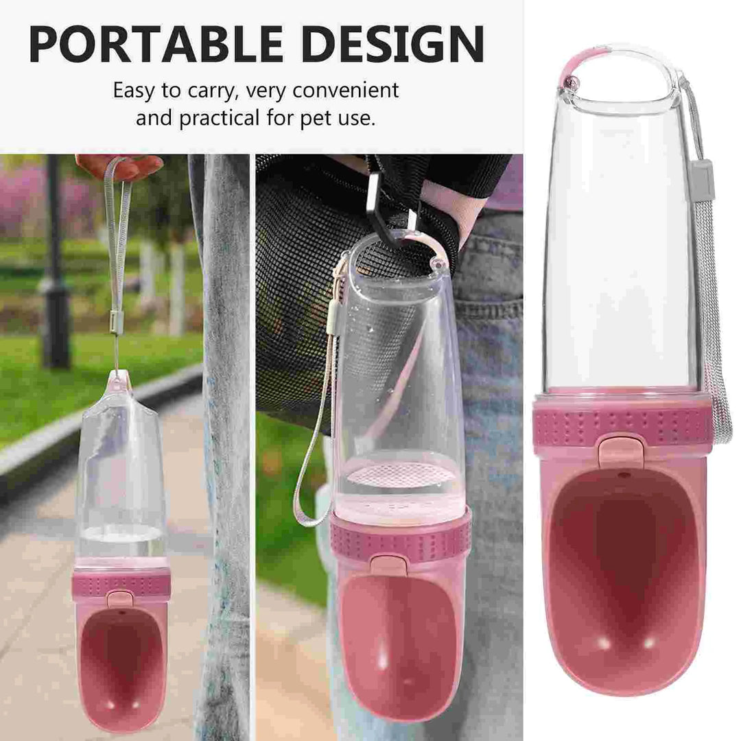 Water Glasses Bottles Portable Cup Dog Drinking Outdoor Pet Feed Pink Pets Practical