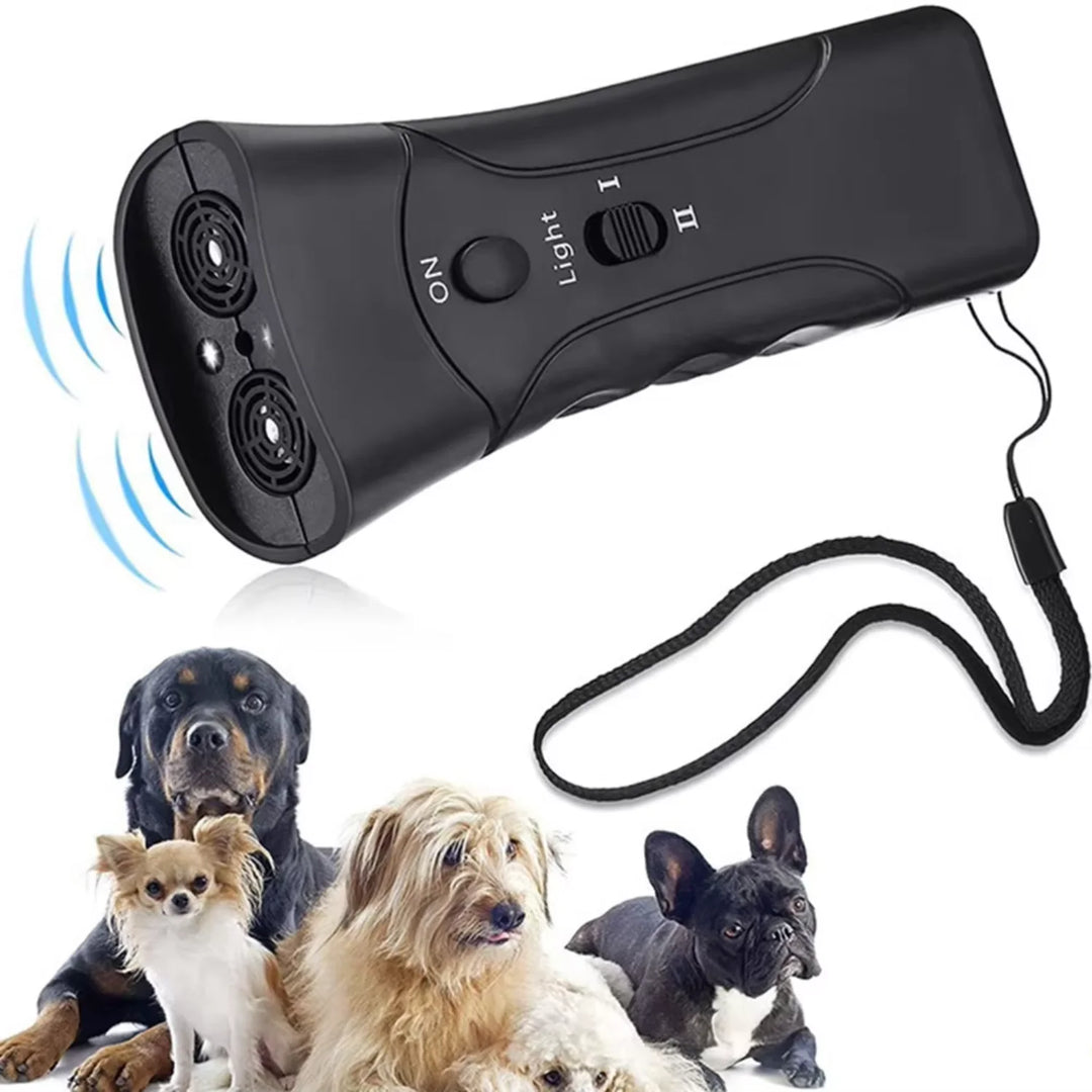 Ultrasonic Bark Arrester Lightweight with  Flashlight Dog Repeller Portable Dog Anti Barking Device  Pet Training Supplies