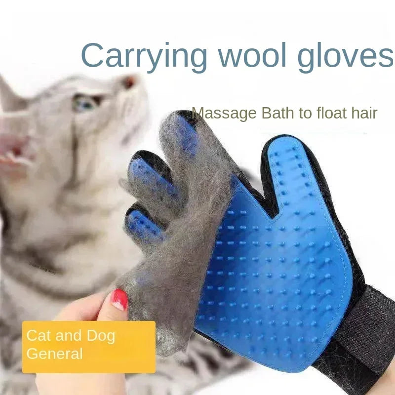 2pcs Pet Hair Removal Gloves Comb for Dog Grooming Cats and Dog Massage Bath Cleaning and Beauty Products Gloves to Bathe Dogs