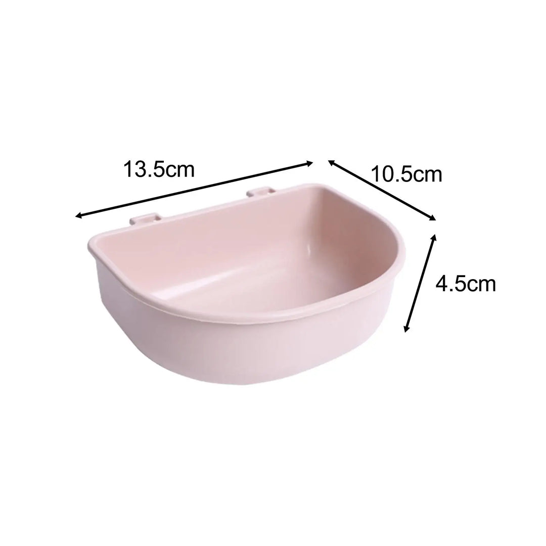 2x Pet Crate Hanging Bowls Travel Pet Carrier Bowl Slow Feeding Drink Water Bowl for Kitty Kitten Small Dogs Puppy Guinea Pigs