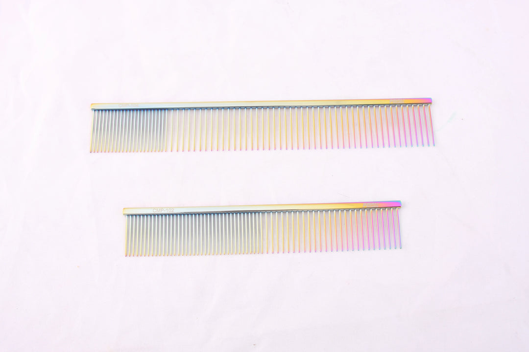 Kiss grooming  Comfort professional dog grooming Rainbow Titanium Plating Comb