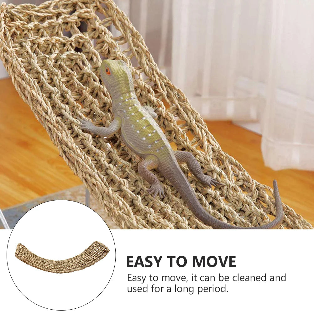 Lizard Hammock Pet Animal Toys Beard Chaise Longue Reptile Hanging Bed Seaweed Sea- Mat Cat Dog