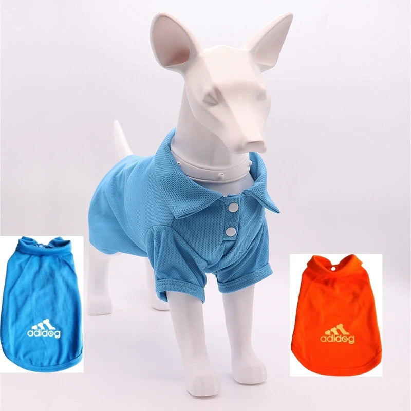 Dog POLO Shirt Summer Pet Clothing Candy Color with golden letter Teddy Dog T-Shirt Short Sleeve Chihuahua Clothes Ropa Para
