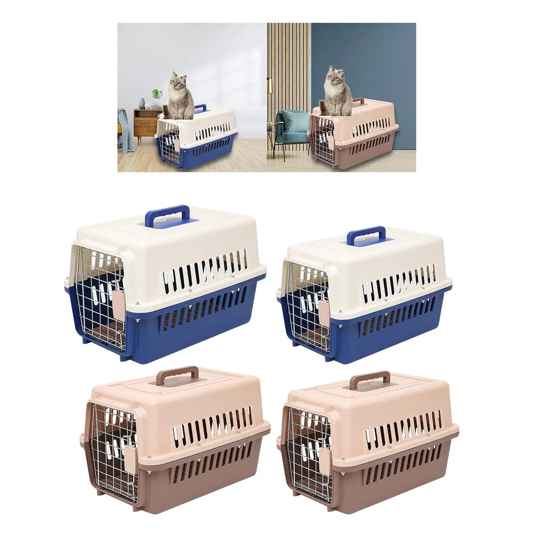 Portable Cat Dog Cage Crate Capsules Kennel Case Pack Ventilation Handbag Tote Hard Sided Travel Carrier for Kitten Traveling