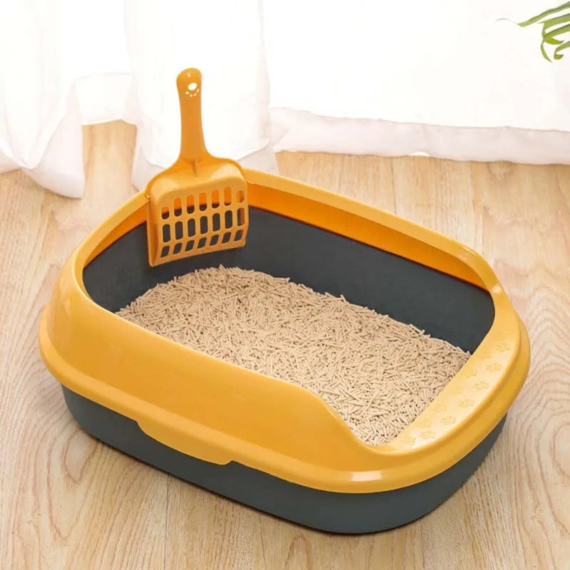 Best Selling Quality Plastic Cat Litter Box Pet Products Dog Cat Litter Tray Poop Sandbox Toilet For Animal + Sand Shovel Free