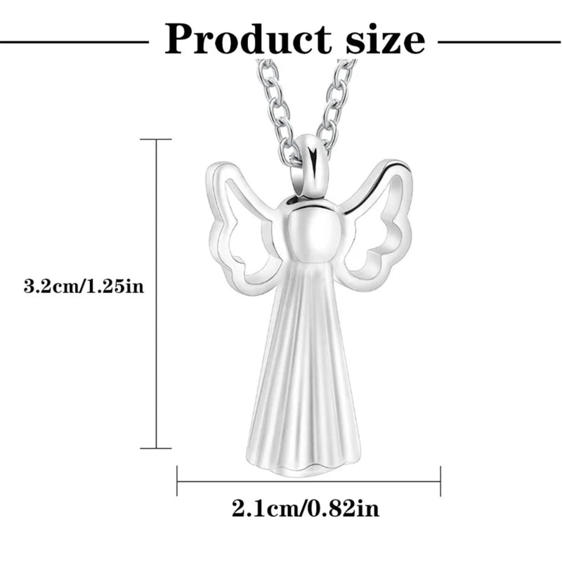 Cherub Wing Urn Necklace Dog Cremation Urn Memorial Jewelry Ashes Holder Lockets Dropship