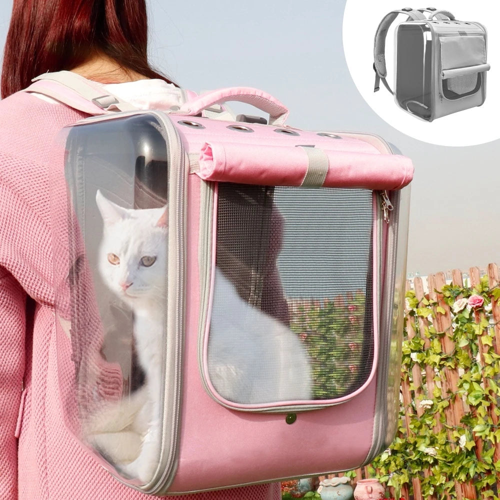 Pet Cat Carrier Backpack Breathable Travel Outdoor Shoulder Bag for Small Dogs Cats Portable Carrying Pet Supplies