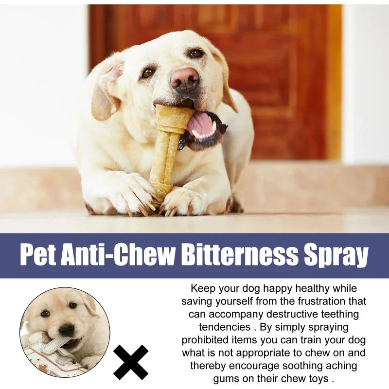 Pet No Chew Spray Bitterness Anti Gnawing Biting Stop Cat Scratching Furniture Behavior Modification Dog Chew Prevention Liquid