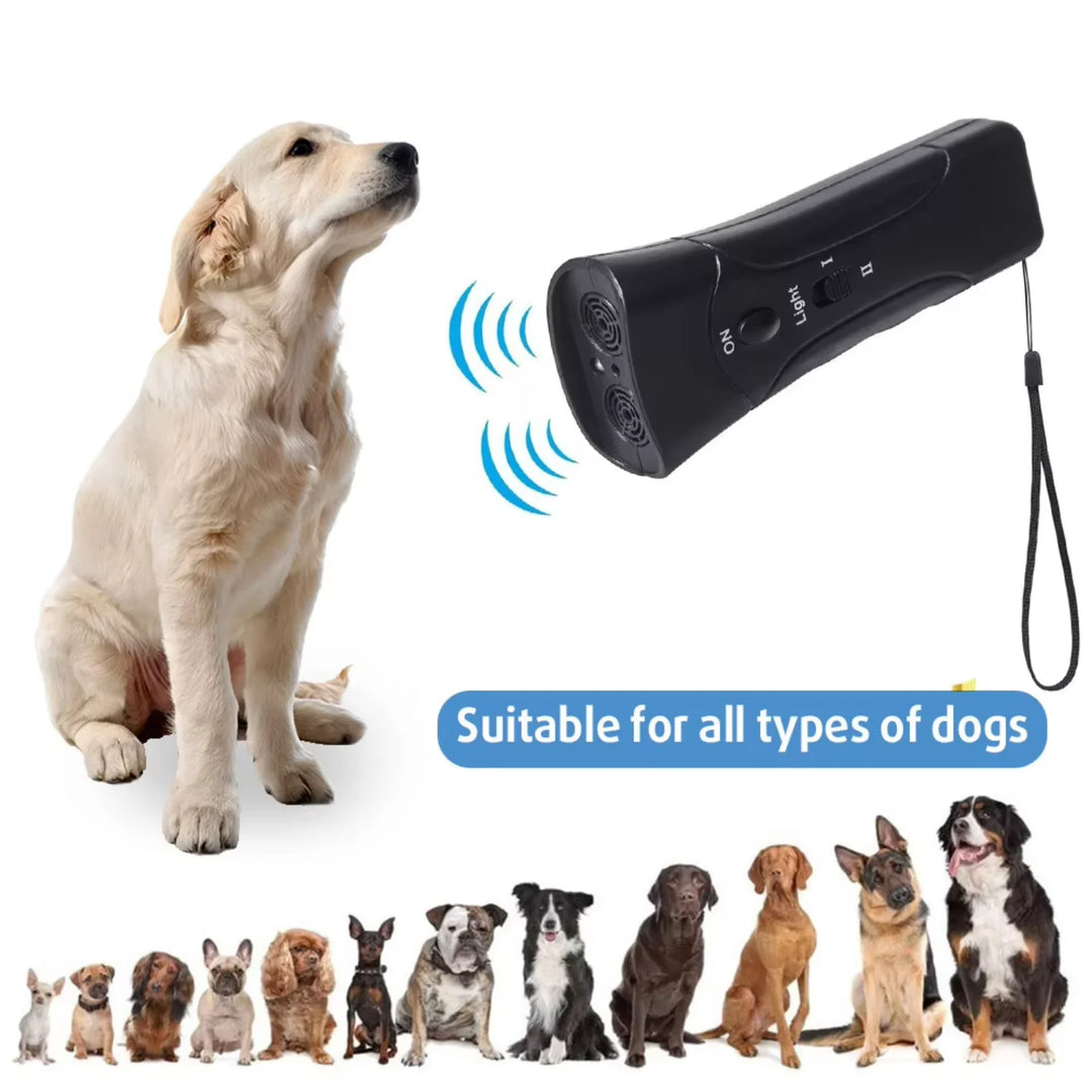 Ultrasonic Bark Arrester Lightweight with  Flashlight Dog Repeller Portable Dog Anti Barking Device  Pet Training Supplies