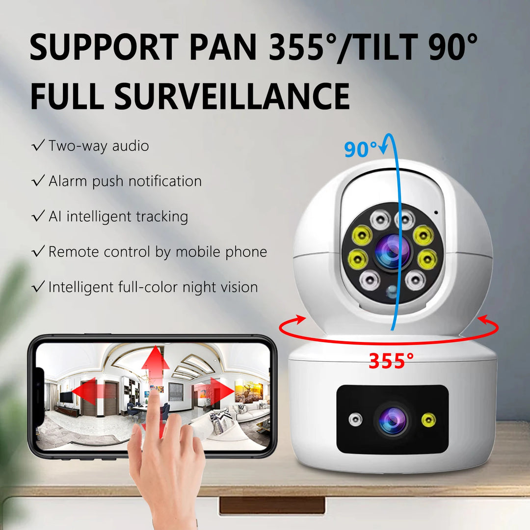 2K Smart Indoor Pan Tilt Home Security Camera,4MP HD Dog Camera w/Night Vision,Motion Detection for Baby Pet Monitor,SD,2.4gwifi