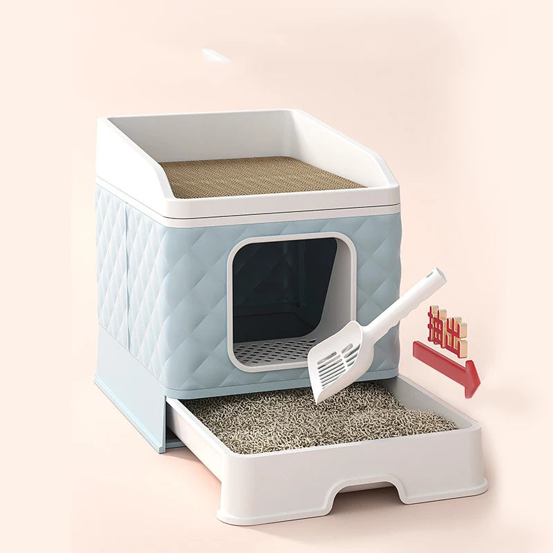 Closed Sandbox Cleaning Cat Foldable Detachable Litter Box Tray Big Toilet Training Indoor Toilet Dog Pet Products Accessories