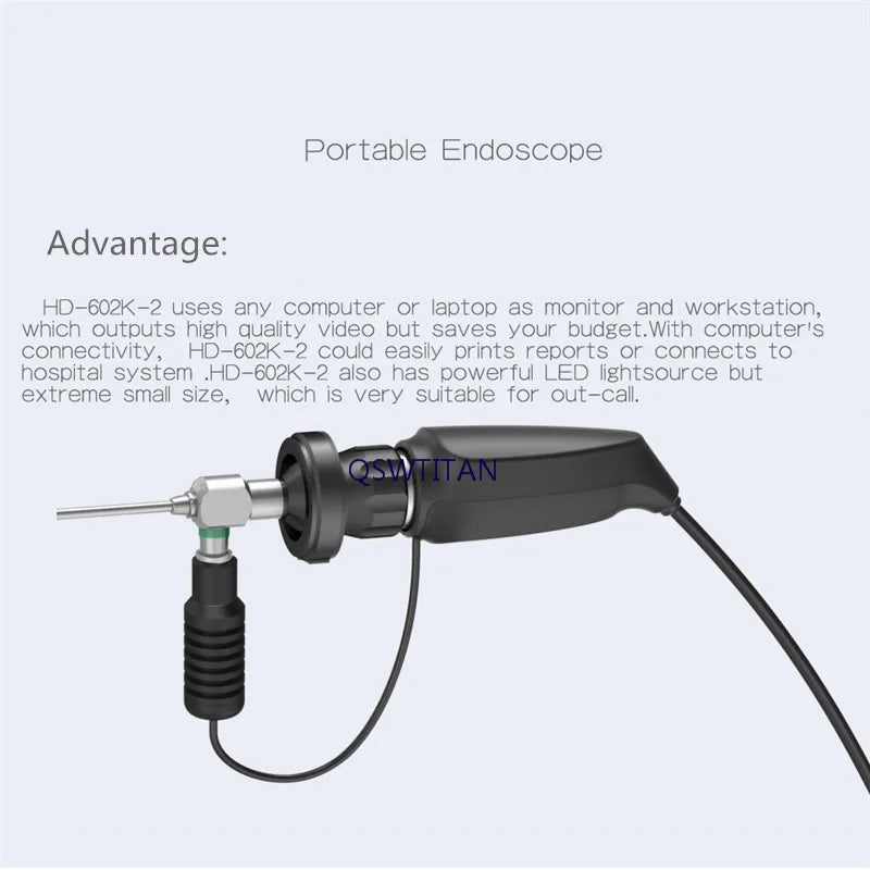 Handheld Portable Endoscope camera 2K ENT Endoscope USB interface with LED Light source