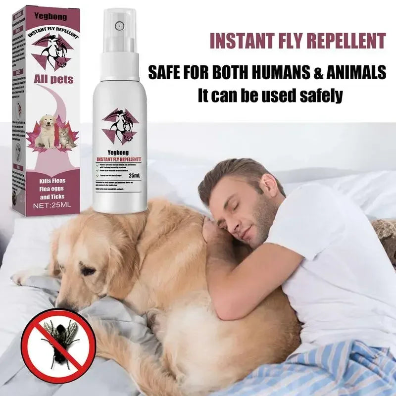 Pet Skin Spray Fleas Tick And Mosquitoes  For Dogs Cats And Home Fleas Eliminator Control Prevention Protect