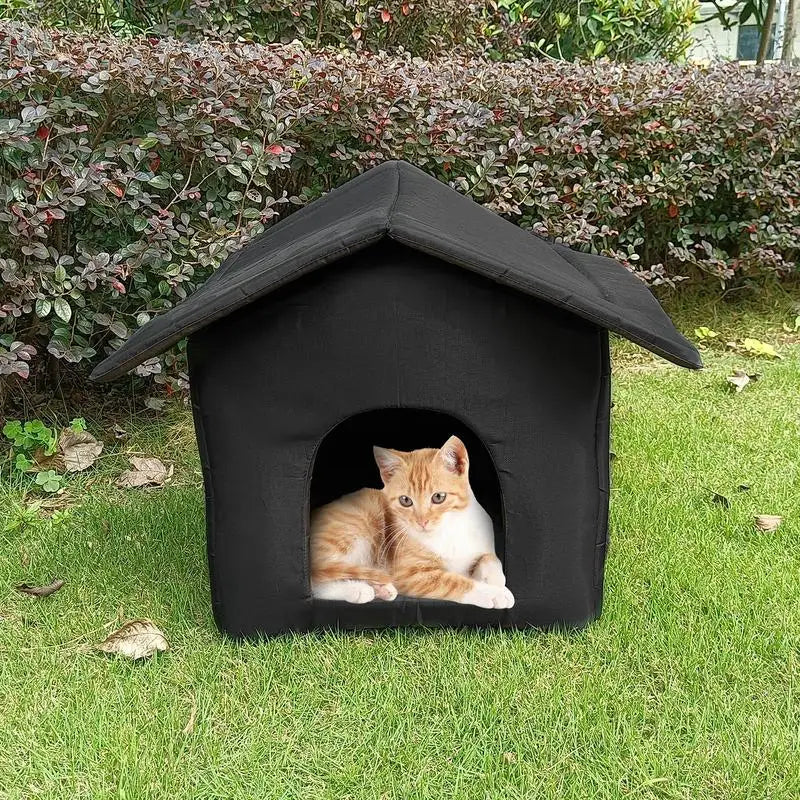 New Cat Bed Cave Winter Warm Oxford Cloth Pet Shelters Enclosed Cat Houses For Outdoor Stray Cat And Dog Shelter