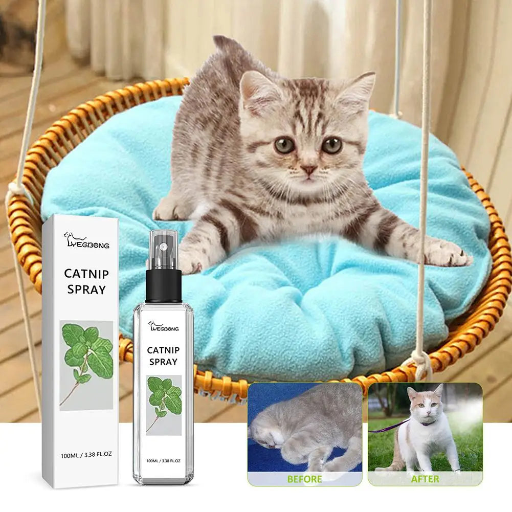 Cats Catnip Spray Relieve Stress Dogs Enhance Pet Attractant Long-Lasting Anti Anxiety Health Care Pet Calming Spray