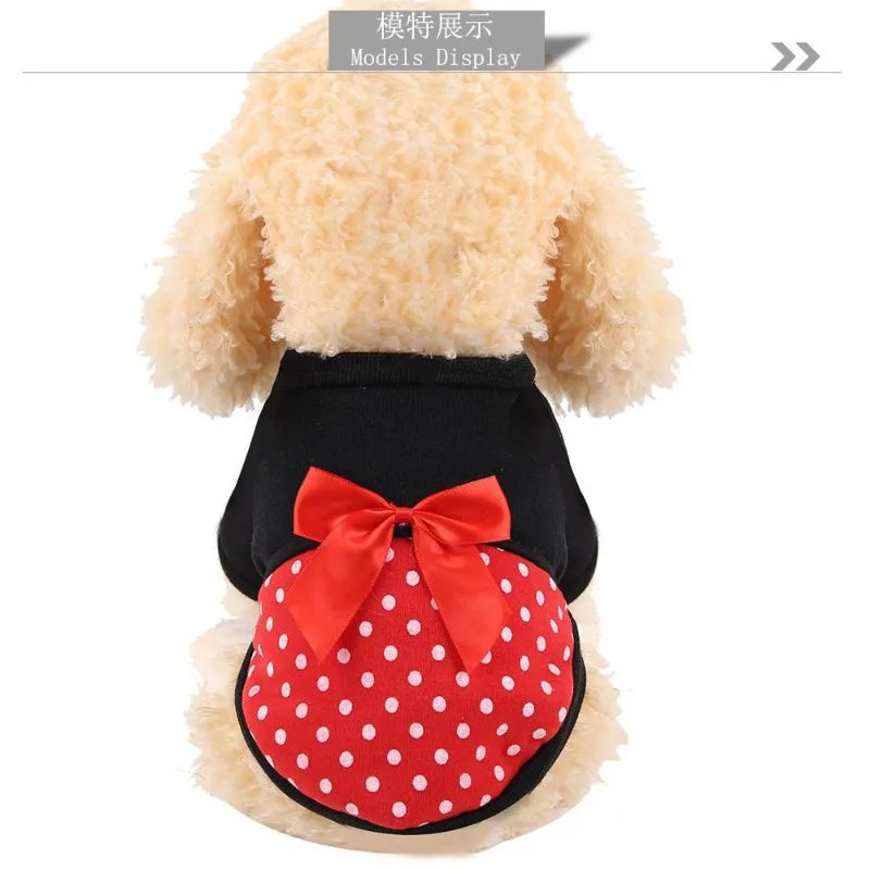 Disney Mickey Minnie Animation Cartoon Cute Autumn and Winter Pet Clothes Creative Kawaii Couple Style Dog and Cat Warm Clothes