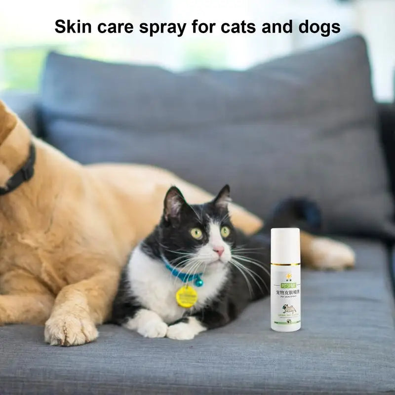 Pet Wound Spray 100ML Skin Care for Cats and Dogs Healing Aid and Skin Repair Anti Itch Spray Dog Health Supplies for Clean