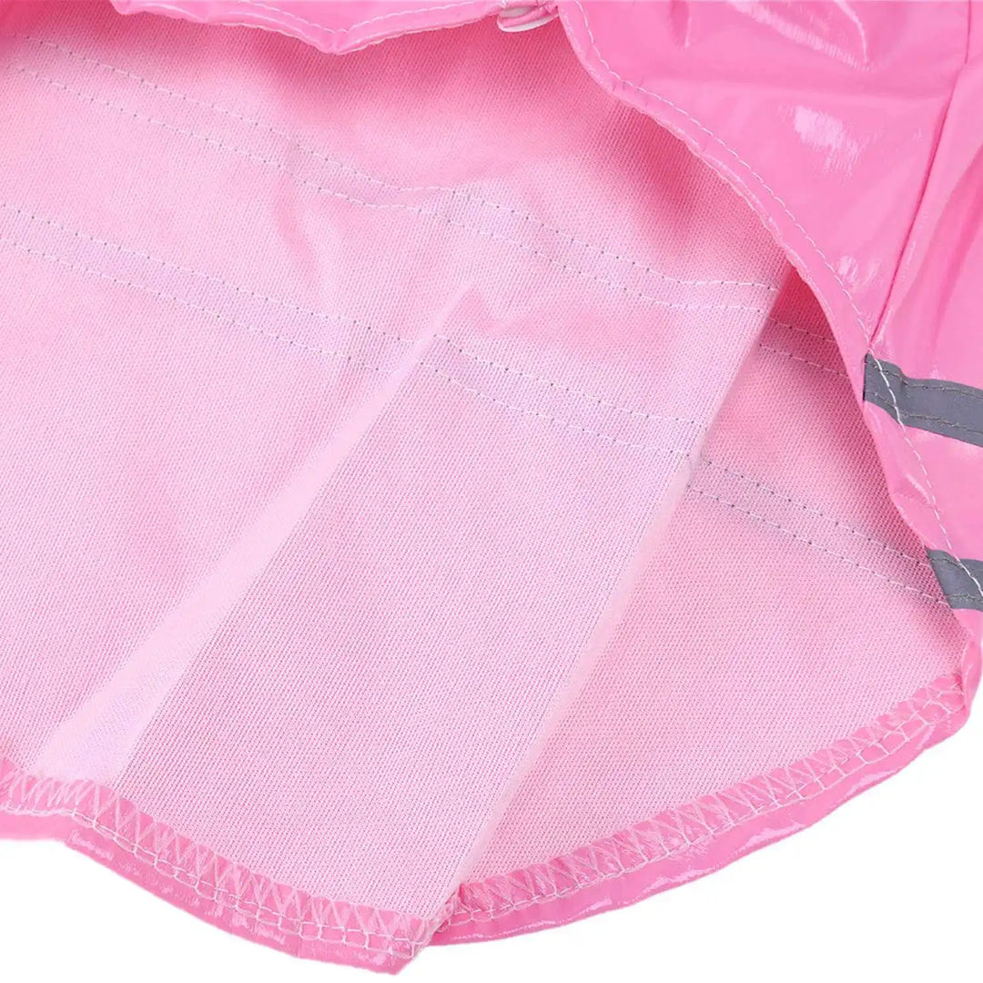 Pet Rain Coat Outdoor Solid Hooded Raincoat Pet Waterproof Puppy Dog Jacket Fashion Dog Clothing Pink M