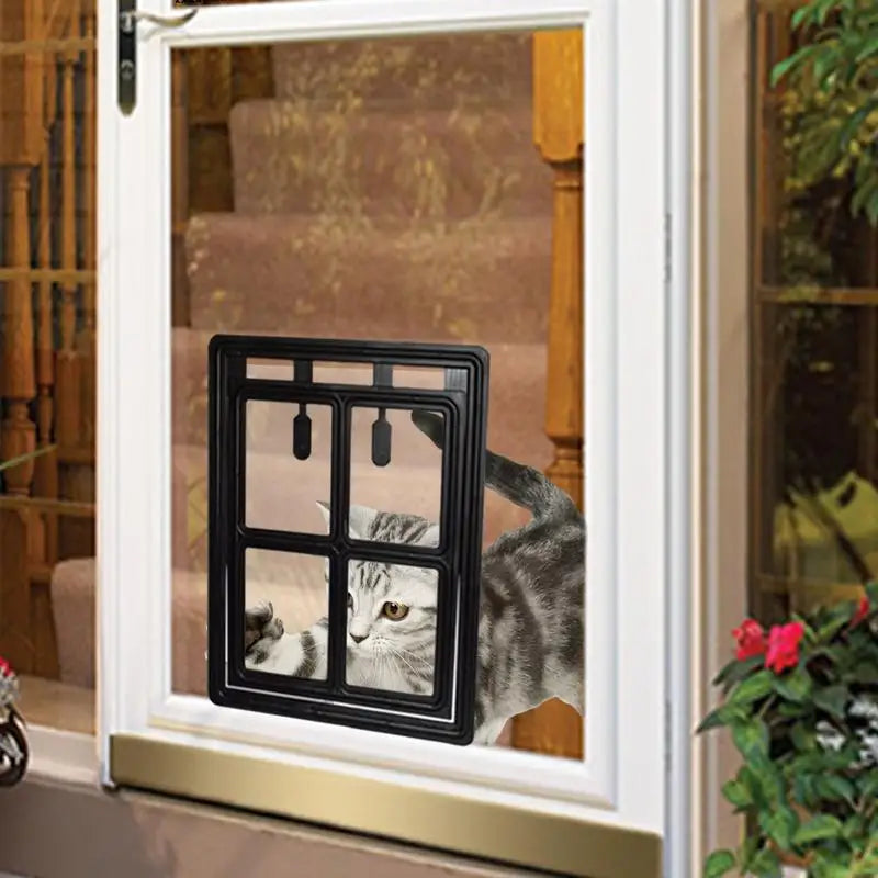 Pet Screen Door Cat Door Interior Door Pet Supplies Lockable Pet Safe Doggie Door For Dog Cat Kitten Puppy For Interior And