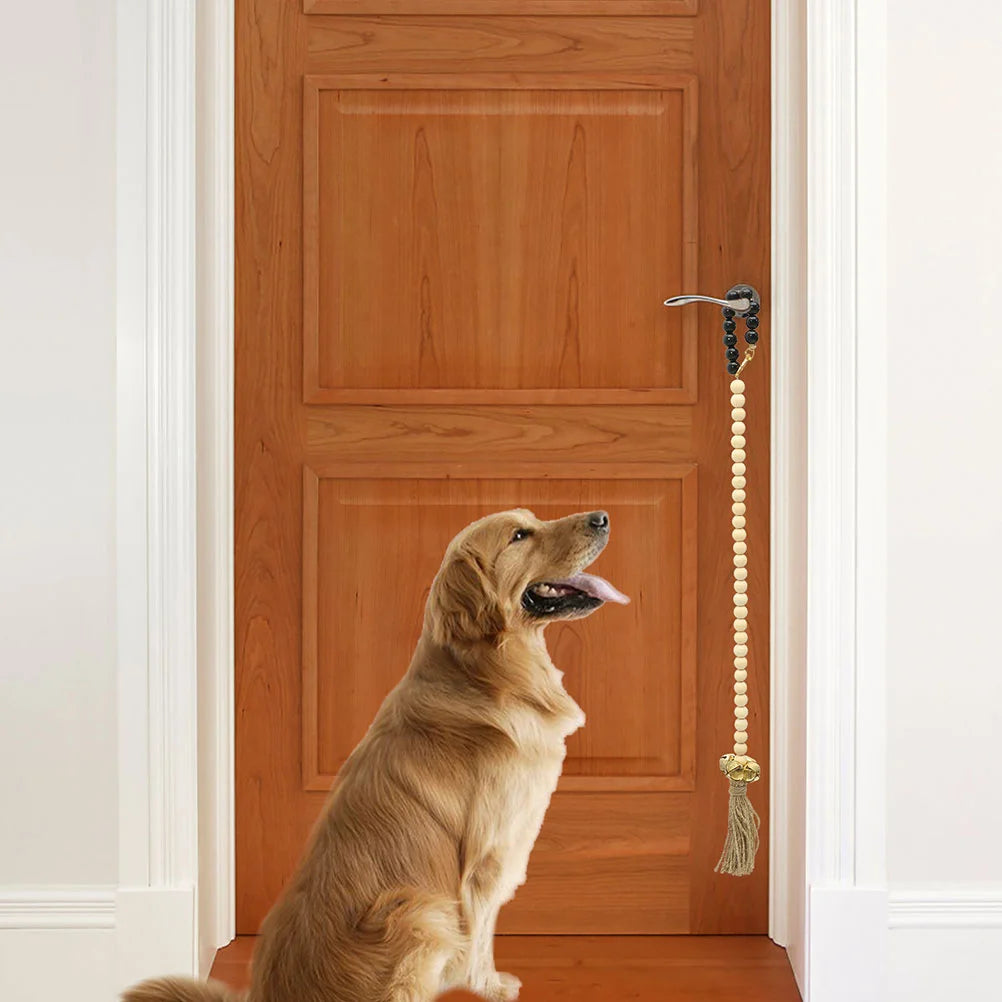 Dog Potty Training Bell Beads Pet Doorbell Major Decorative Hanging Household Wooden Metal Bells for Doorbells