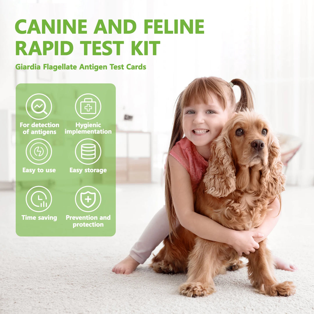 10 Pcs GIA - Canine & Feline GIARDIA Rapid Home Health Test Kit for Dogs & Cats