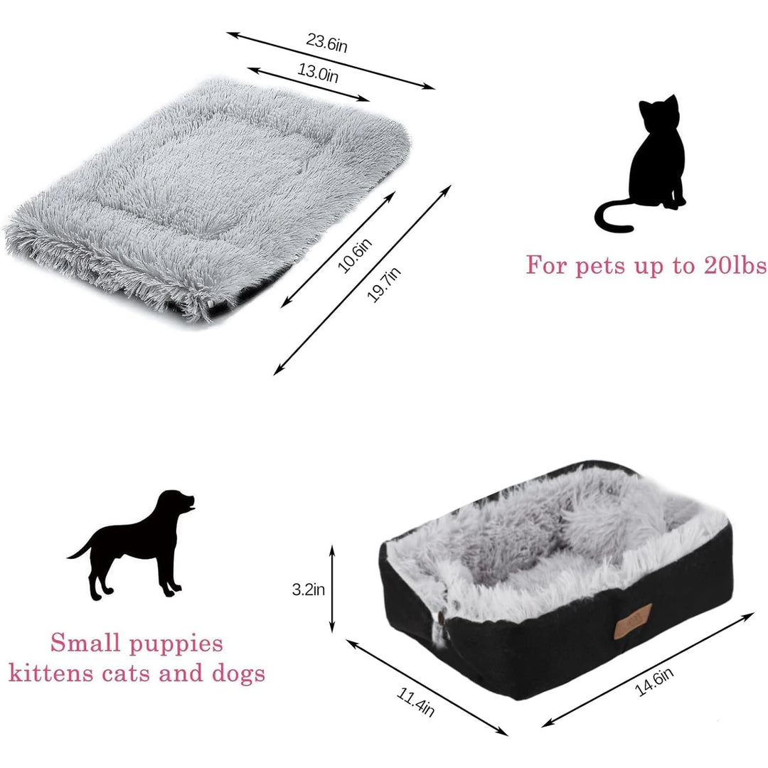 3 in1 Cat Sleeping Bed Small Dog Bed Two Sided Self Warming Summer Cool Pet Beds Heating Dog Mat Pet Pad Soft Cozy Crate